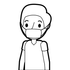 surgeon man avatar character icon vector illustration design