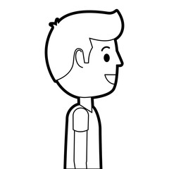 young man avatar character vector illustration design