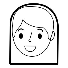 beautiful woman head avatar character vector illustration design