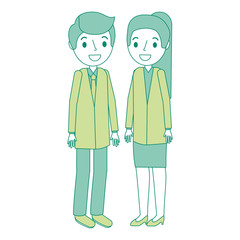 doctors couple avatars characters vector illustration design