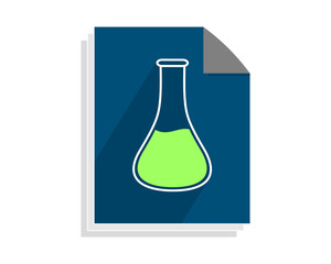 chemical paper sheet image vector icon