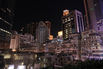 Fototapeta na wymiar Night View of Causeway Bay, Hong Kong