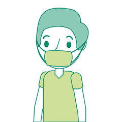 surgeon man avatar character icon vector illustration design