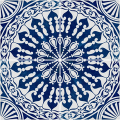 Traditional Portuguese glazed tiles
