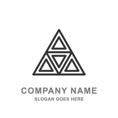 Geometric Triangle Building Architecture Logo Vector Icon