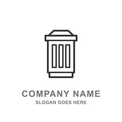 Dust Bin Trash Delete Logo Icon Vector 