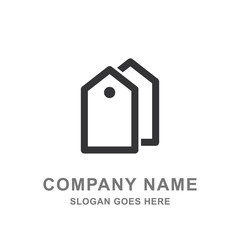 Simple Price Tag Label Coupon Logo Vector 