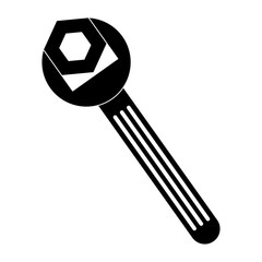 wrench key and nut vector illustration design