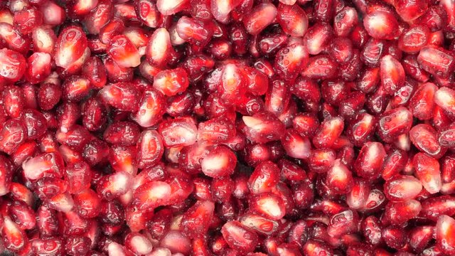 Pomegranate Seeds, loopable roating 4K