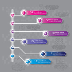 Timeline infographics design template with options, process diagram, vector eps10 illustration