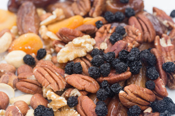 mixed dried fruits and nuts