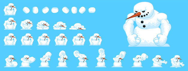 Animated Snowman Game Character