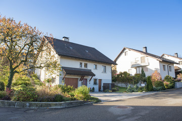 Fototapeta na wymiar Elgg, Switzerland. October 30, 2017 ; Swiss house in small town , Switzerland.