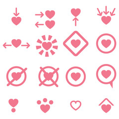 heart-shaped icon with White Background1