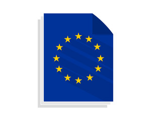 europe paper sheet image vector icon