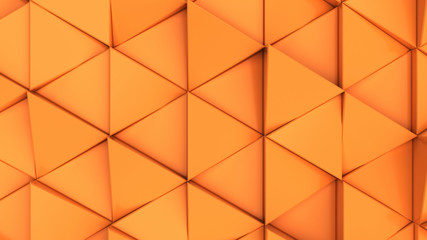 Obraz premium Pattern of orange triangle prisms