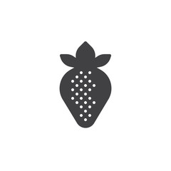 Strawberry fruit icon vector, filled flat sign, solid pictogram isolated on white. Symbol, logo illustration.