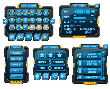 Sci-Fi Game GUI Pack