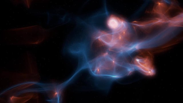 3d animation of a nebula