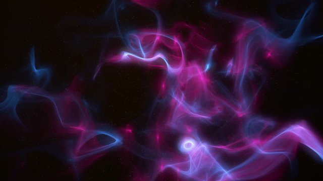 3d animation of a nebula