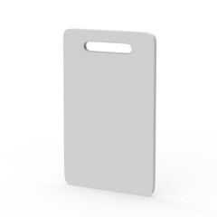 Cutting board on isolated white background, 3d illustration