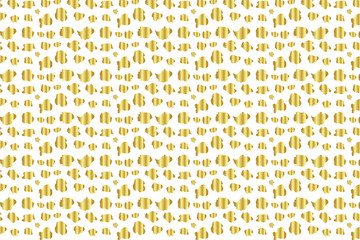 Golden Vector Hand Drawn Pattern