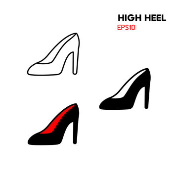 high heel icon vector