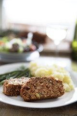 Lentil Loaf Dinner Vertical.