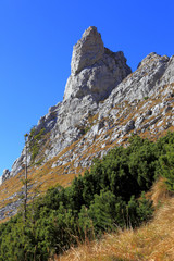 Poland, Tatra Mountains, Zakopane – Little Giewont and Siodlo peaks, path to Czerwone Wierchy peaks