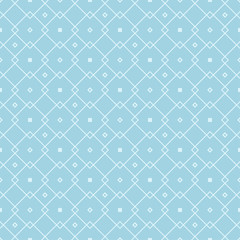Light blue geometric ornament. Seamless pattern