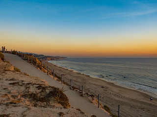 4k Sunsets California Beaches Shoreline Waves blue orange backgrounds