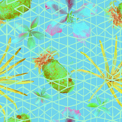 Exotic geometry seamless pattern.