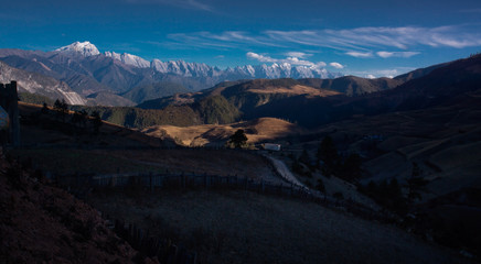 Fototapeta na wymiar The landscape of Tibetan area in Western China