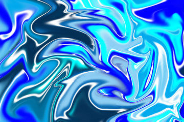 Obraz premium Marbled blue and white abstract background. Liquid marble pattern