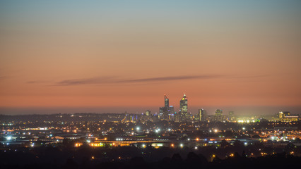 Fototapeta na wymiar Perth Skyline 