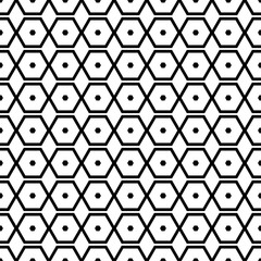 Fototapeta premium Geometric ornament. Black on white seamless pattern