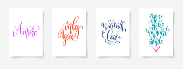 amore, only you, made with love, you make my heart smile