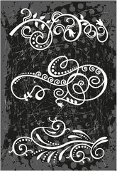 Vintage floral elements for design.