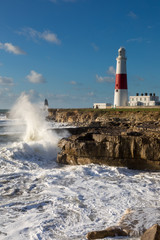 Obraz premium England.Dorset.Weymouth.Portland.Portland Bill in stormy weather