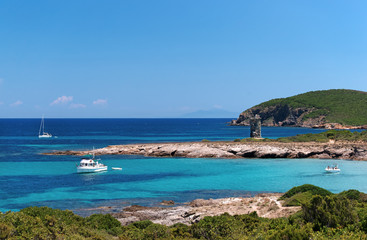 Genoese tower in the Corsica cape