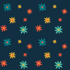 Abstract flowers seamless pattern. For print, fashion design, wrapping wallpaper