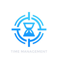 time management icon on white