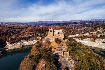 Fototapeta na wymiar Aerial view of a monastery