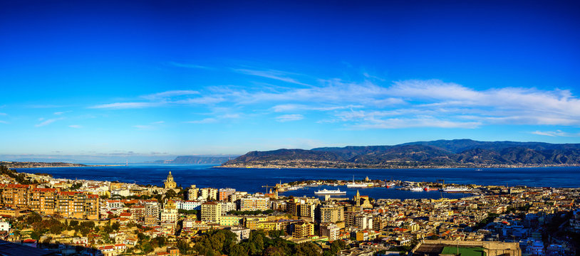 The Strait of Messina, (Stretto di Messina, lat. Fretum Siculum) is the narrow passage between eastern tip of Sicily and the western tip of Calabria. The Strait of Messina, a narrowest point of Italy.