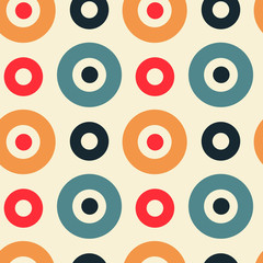 Vivid circles spanish seamless pattern. For print, fashion design, wrapping, wallpaper