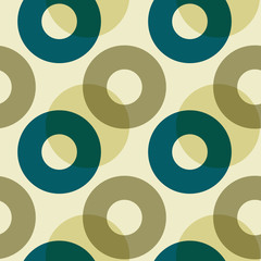 Overlappende kleur cirkels naadloze patroon. Voor print, modeontwerp, verpakking, behang