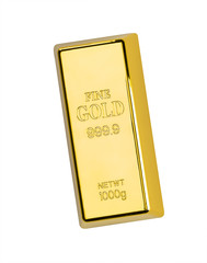Goldbarren auf Wei&szlig;