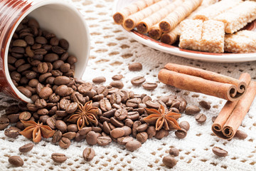 Coffee beans for background