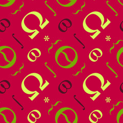 Abstract typographic symbols seamless pattern. For print, fashion design, wrapping, wallpaper