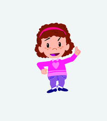 White girl with sweater talking very determined and optimistic.